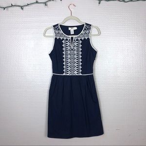 Cotton Blue Embroidered Vineyard Vines Dress
